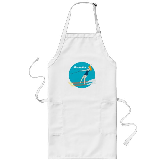 Vintage-style Waterski Long Apron (Front)