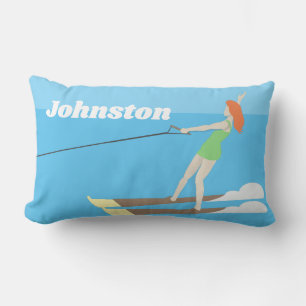 Vintage-style Waterski Lumbar Cushion
