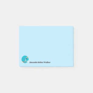 Vintage-style Waterski Post-it Notes