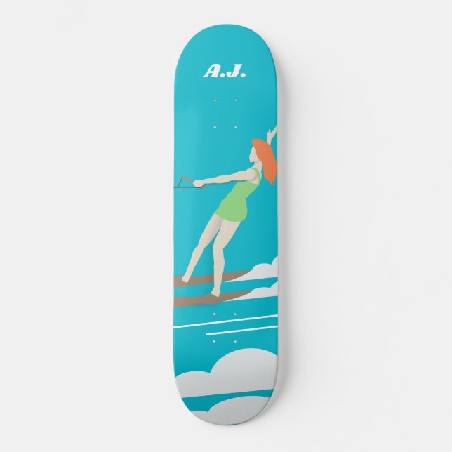Vintage-style Waterski Skateboard (Front)