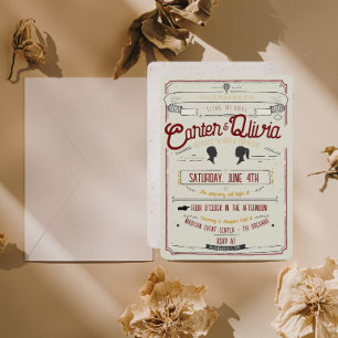 Vintage Style Wedding Invitation