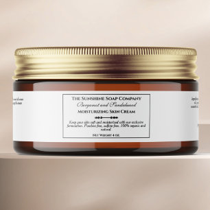 Vintage Style White Cosmetics Jar Label