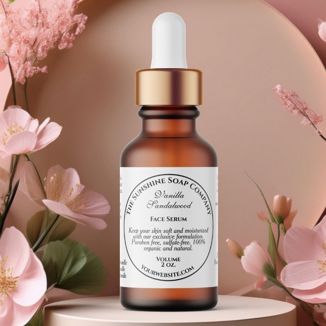 Vintage Style White Dropper Bottle Label (Creator Uploaded)