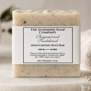 Vintage Style White Soap Belly Band Invitation Belly Band