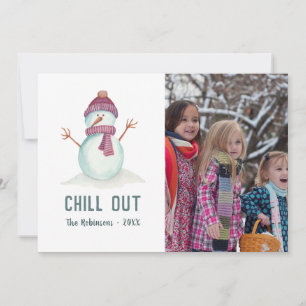 Vintage Style Winter Christmas Family Photo Holiday Card