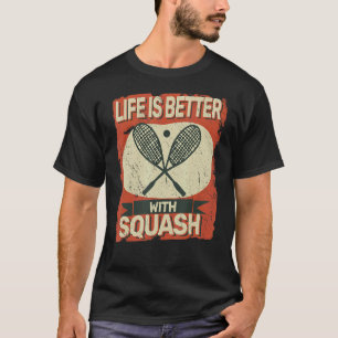 vintage style with Squash for Squash Player T-Shirt
