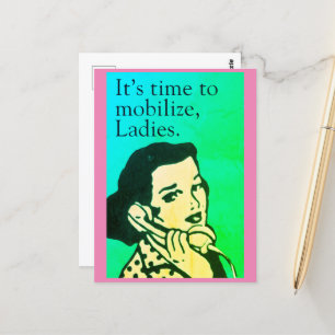 Vintage style women's postcard