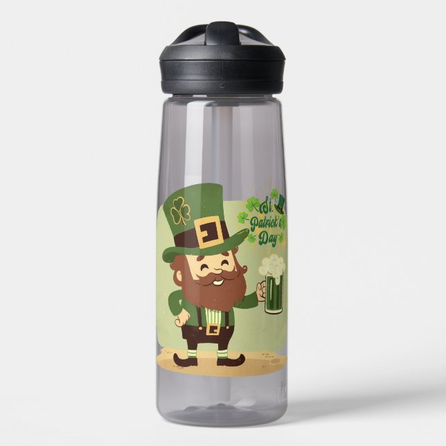 Vintage styled Saint Patrick's day Water Bottle (Front)