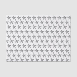 Vintage Stylised Black Starfish Drawing Tissue Paper