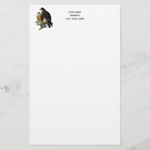 Vintage Stylised Falcons on Branch Stationery
