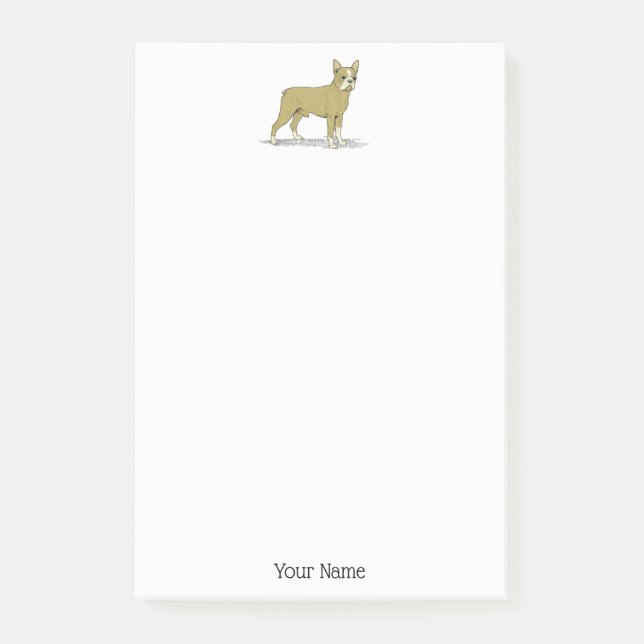 Vintage Stylised French Bulldog C Post-it Notes (Front)