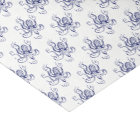 Vintage Stylised Octopus Drawing #1 Blue