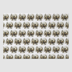 Vintage Stylised Octopus Drawing #4 Tissue Paper