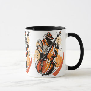 Vintage Stylish Jazz Bass Player Mug