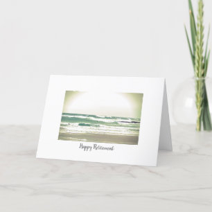 Vintage stylized surfing photograph retirement holiday card