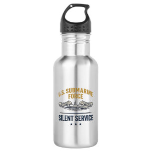Vintage Submarine Force Silent Service Vector Desi 532 Ml Water Bottle