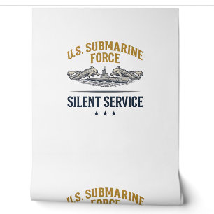 Vintage Submarine Force Silent Service Vector Desi Wallpaper