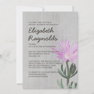 Vintage Succulent Plant Bridal Shower Invitations