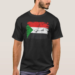 Vintage Sudan Sudanese Flag Pride Support Sudanese T-Shirt