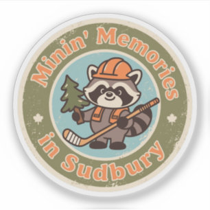 Vintage Sudbury Ontario Racoon