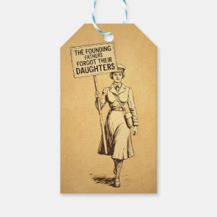 Vintage Suffragette Feminist Protest Art Gift Tags