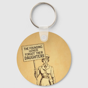 Vintage Suffragette Feminist Protest Art Key Ring