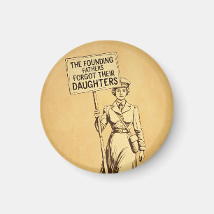 Vintage Suffragette Feminist Protest Art Magnet