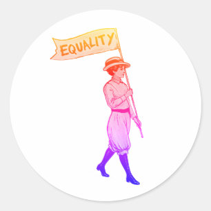 Vintage Suffragist Image for Equality Classic Round Sticker