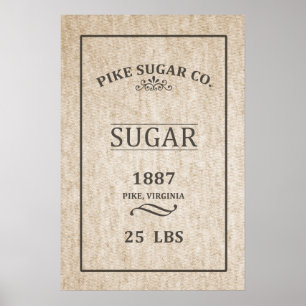 Vintage Sugar Sack Poster