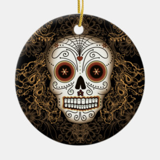 Vintage Sugar Skull Ornament