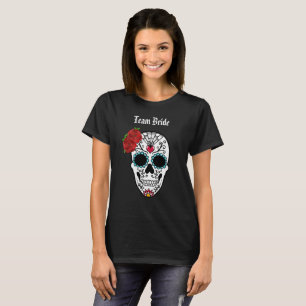 Vintage Sugar Skull Team Bride T-Shirt