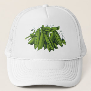 Vintage Sugar Snap Peas, Foods, Healthy Vegetables Trucker Hat