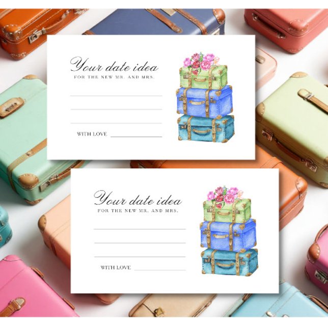 Vintage suitcase luggage Date night ideas  Enclosure Card (Creator Uploaded)