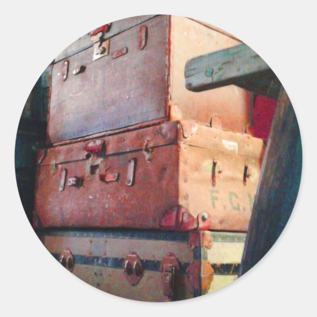 Vintage Suitcases Stickers (Front)