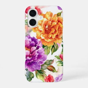 Vintage Summer Bloom Watercolor Florals iPhone 16 Case