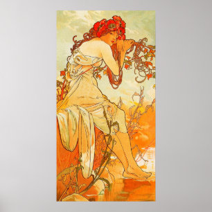 Vintage Summer by Alphonse Mucha Poster