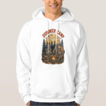 Vintage summer Camp Skeleton Campfire Design