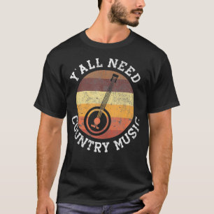 Vintage Summer Concert Country Song Lyrics T-Shirt