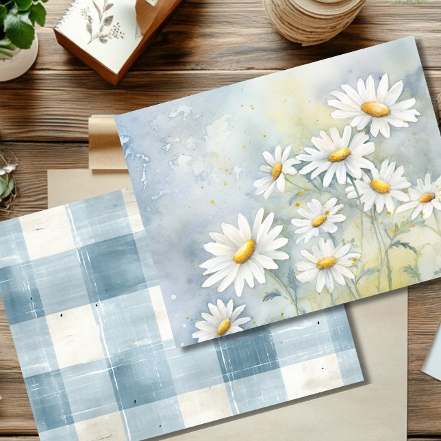 Vintage Summer Daisy Scrapbook Paper (Creator Uploaded)