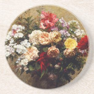 Vintage Summer Flowers by Henri Fantin-Latour Coaster