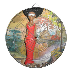 vintage summer Red.png Dartboard