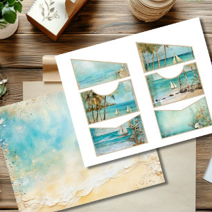 Vintage Summer Sailing Ephemera Card Slots