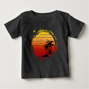 vintage summer sunset beach vacation baby T-Shirt