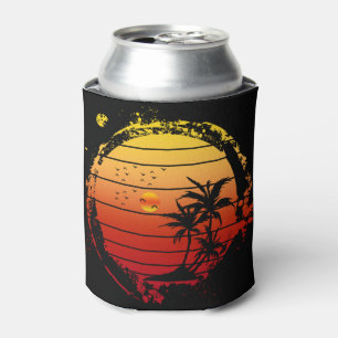 vintage summer sunset beach vacation can cooler