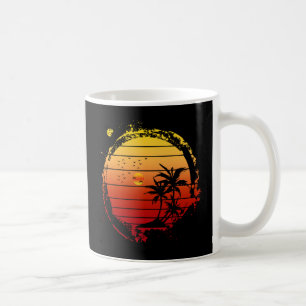 vintage summer sunset beach vacation coffee mug