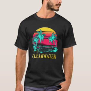 Vintage Summer Travel To Clearwater Beach Vacation T-Shirt