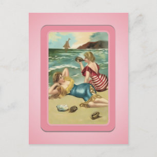 Vintage Sun Bather Beach Babes Postcard