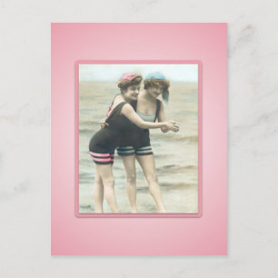 Vintage Sun Bather Beach Babes Postcard
