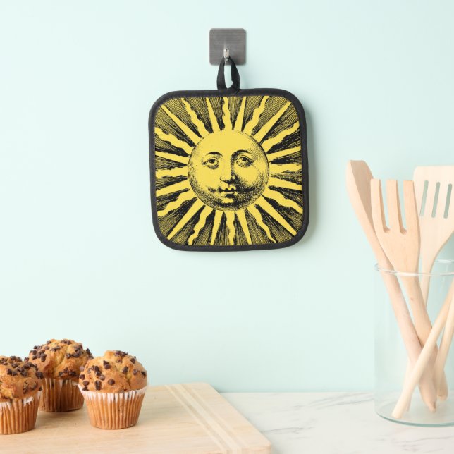 Vintage Sun Face Pot Holder (Insitu(Hanging))