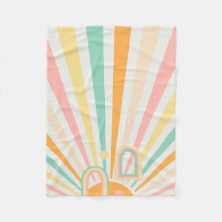 Vintage sun fleece blanket